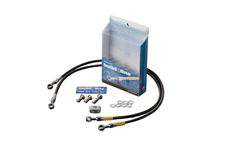 バイク用品 ビルドアライン BUILDALINE Fホース ステン スモーク 3本 STDタイプ Z1 Z2 (W-DISC)20671251S 4538792233512｜バイク用品はとやグループ2号店
