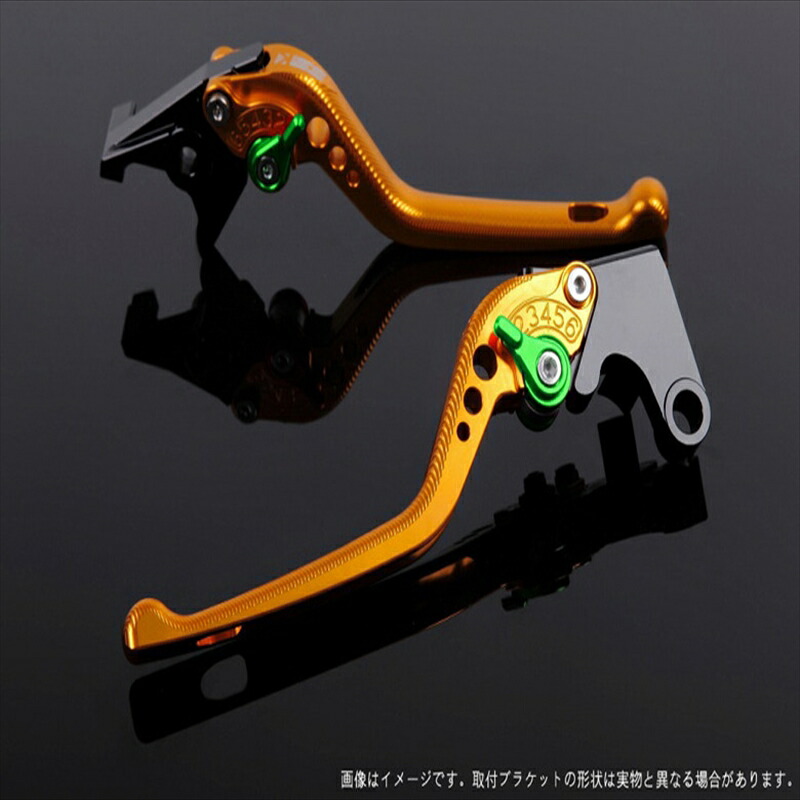 【5日前後で発送】 バイク用品 ハンドル エスエスケイ スピードラ アジャストレバー 3D ロング ゴールド/グリーン YZF-R1 15-18 YA0406467-GN 4589995365814 取寄品