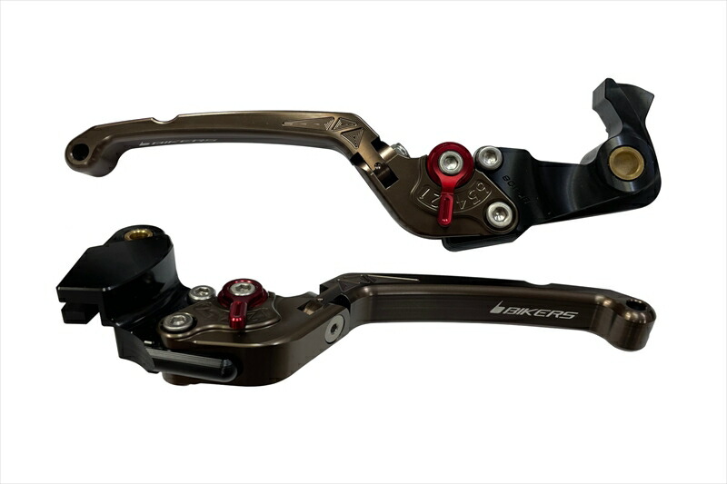 バイクパーツ BIKERS(バイカーズ) レバーセット 可倒式 フラットタイプ チタン K0512-TIN 4550255673239