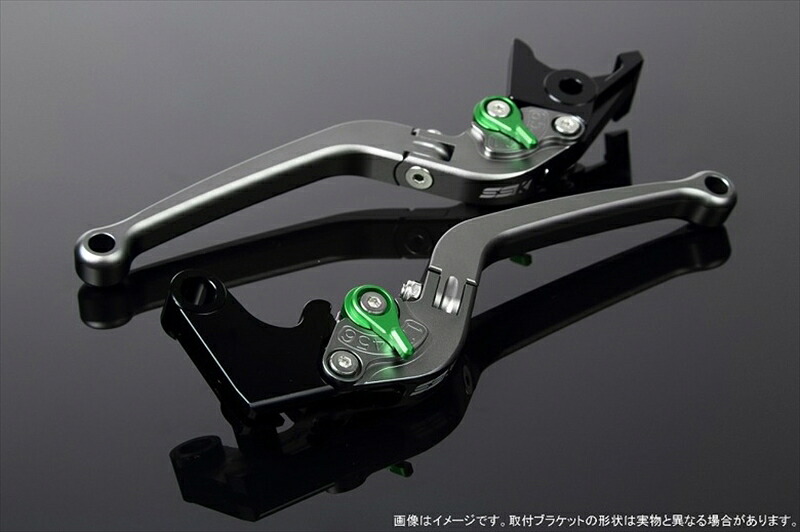 【5日前後で発送】 バイク用品 ハンドル エスエスケイ スピードラ アジャストレバー スタンダード可倒式 Mチタン/Mグリーン 125/200/250/390DUKE LVAM075TM-GN 4589995102594 取寄品