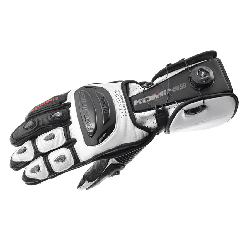 バイク用品 ウェア コミネ GK-253 DIAL FIT RACグローブ White/BLK 3XL 06-253 4573325794948 取寄品 10,825円