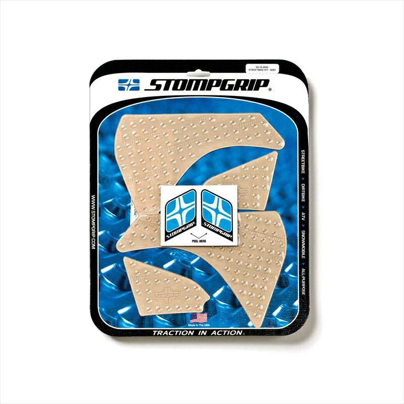 バイクパーツ 外装 ストンプグリップ トラクションパッドタンクキット クリア 55-10-0083C 4550255702045 VOLCANO F800GS 09-12