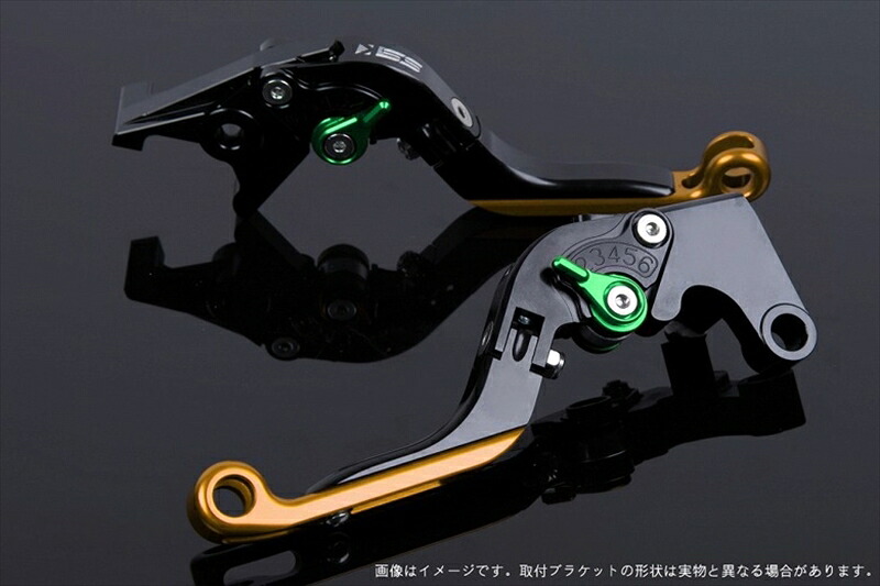 【5日前後で発送】 バイク用品 ハンドル エスエスケイ スピードラ アジャストレバー 可倒延長式 ブラック/グリーン/ゴールド 1198/S/R 09-11 1199パニガーレ/S 12-15 DU0405793-GNGD 4589995551774 取寄品
