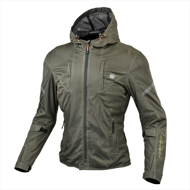 ウェア JK-152 プロテクトメッシュパーカ Olive L07-152 4573325773769取寄品｜バイク用品はとやグループ2号店