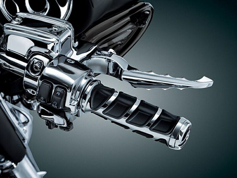 パーツ ハンドル KINETICグリップ クローム 1ペア HD 電スロ車(FLTRXSE 18-19除く) 08-21418909 4548916269150取寄品：バイク用品はとやグループ2号店 バイクパー