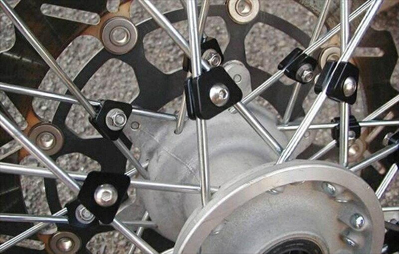 バイクパーツOUTEX アウテックス スポークブースター クリアーアルマイト Dトラッカー125フロント用SB2C3-28-CLEAR 4550255218133|バイク用品はとやグループ2号店