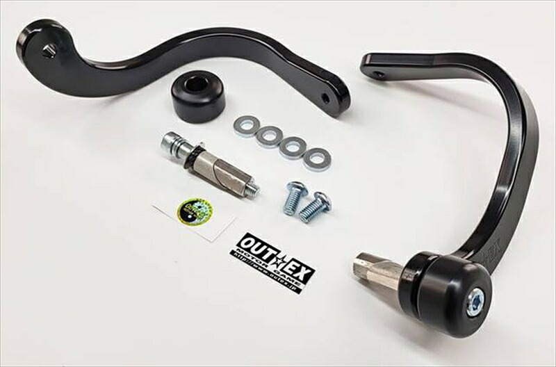 バイクパーツOUTEX(アウテックス) 振動吸収レバーガード ブラックVALG-Z10-14-BLACK4550255458430｜バイク用品はとやグループ2号店