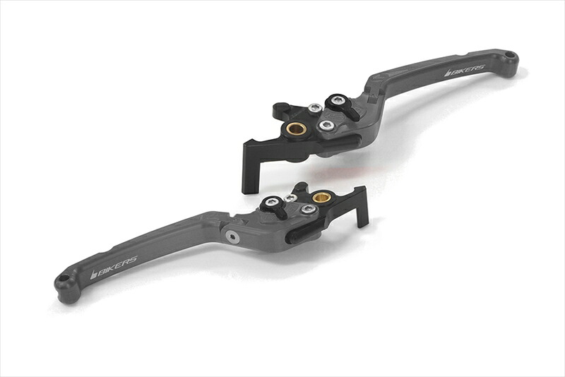 バイクパーツ BIKERS(バイカーズ) レバーセット 可倒式 フラットタイプ グレー H1010-GRY 4550255819224