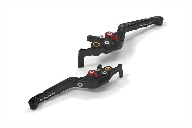 バイクパーツ BIKERS(バイカーズ) レバーセット 可倒式 カーブタイプ ブラック H1012-BLK 4550255819309