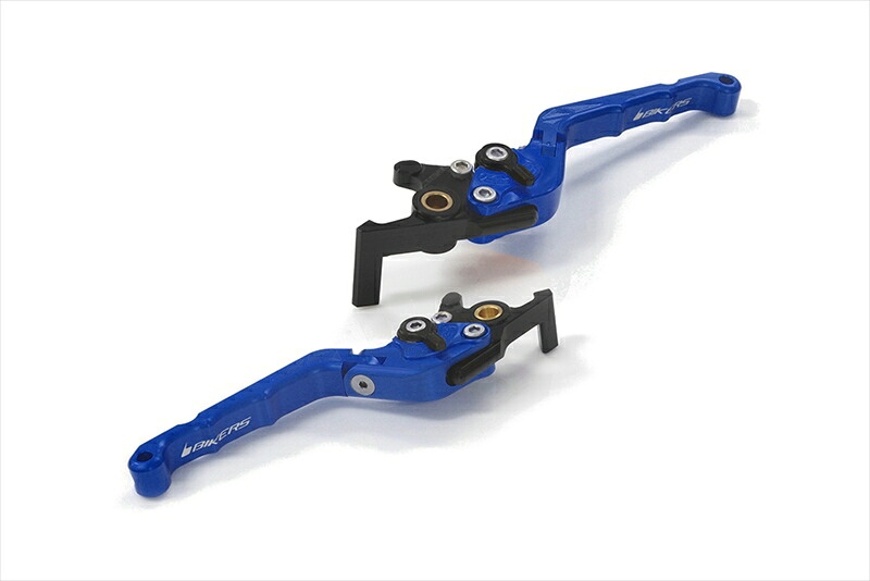 バイクパーツ BIKERS(バイカーズ) レバーセット 可倒式 カーブタイプ ブルー H1012-BLU 4550255819316