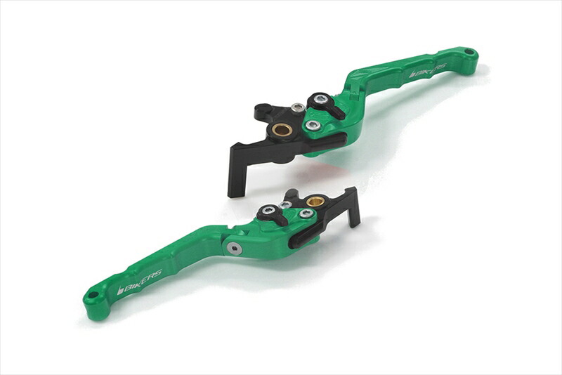 バイクパーツ BIKERS(バイカーズ) レバーセット 可倒式 カーブタイプ グリーン H1012-GRN 4550255819323