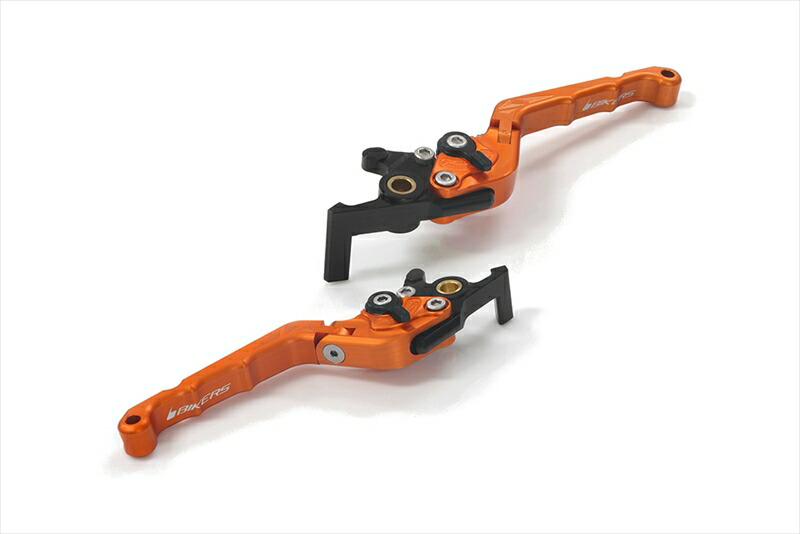 バイクパーツ BIKERS(バイカーズ) レバーセット 可倒式 カーブタイプ オレンジゴールド H1012-OGD 4550255819354