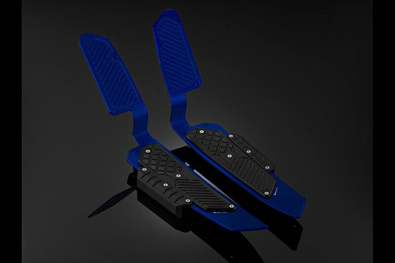バイクパーツ BIKERS(バイカーズ) フットプレート ブルー/ブラック H0546-BLU-BLK 4550255820848