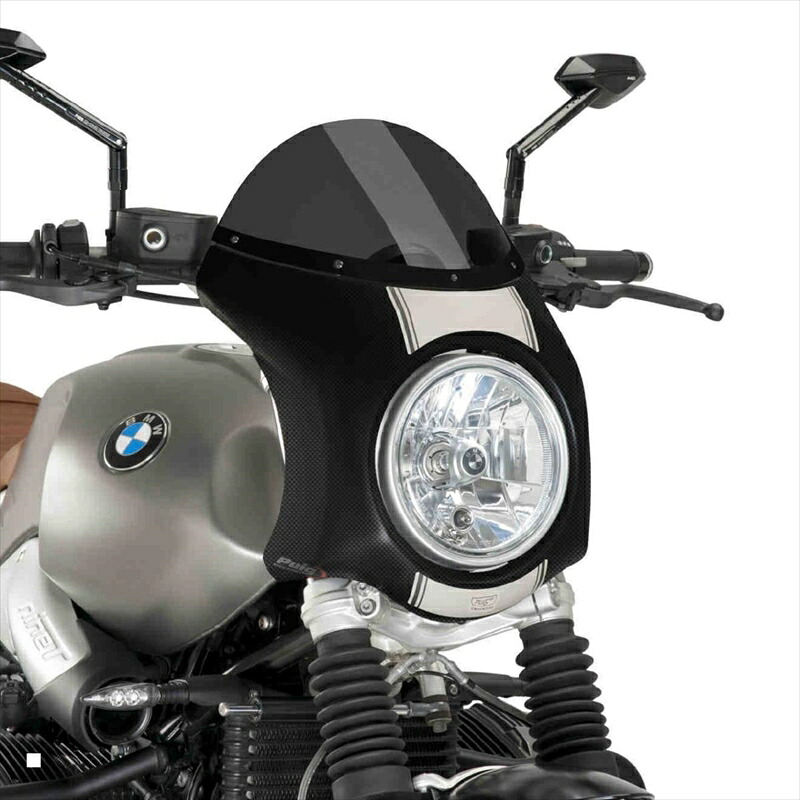 バイクパーツ 外装 プーチ レトロフェアリング Dスモーク/カーボンP 9254F 4571415004854 R NINE T SCRAMBLER 16-20(RETRO FAIRING) CARBON LOOK