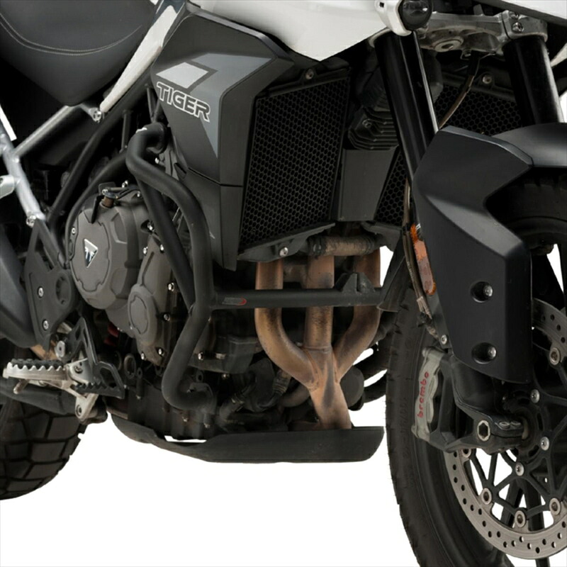 バイクパーツ 外装プーチ エンジンガード ブラック・スチール20384N 4571415006223TIGER 900 20-21/TIGER 900GT 20-21/TIGER900RALLY PRO 20-21｜バイク用品はとやグループ2号店