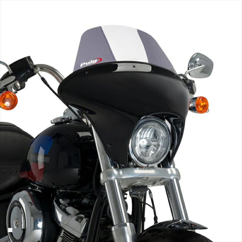 バイクパーツ 外装プーチ ウインドシールド バットウイング SML 21052H 4571415025224(TOURING) スモーク SOFTAIL LOW RIDER FXLR 18-20｜バイク用品はとやグループ2号店