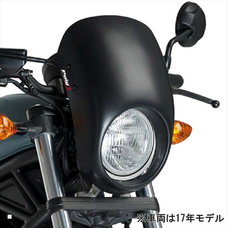 バイクパーツ PUIG(プーチ) セミフェアリングAnarchyマッドブラック 21088J 4571415027013 CMX 500 REBEL 20-22/CMX 500 REBEL S 20-21