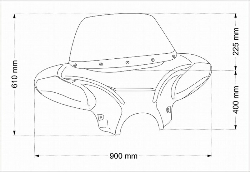 バイクパーツ PUIG(プーチ) WINDSHIELD BATWING スモーク EH0011H 4550255360887