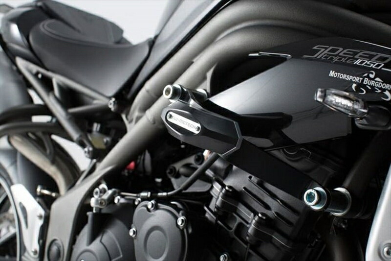 外装 エスダブリューモーテック SWモーテック フレームスライダーセットBLK TRIUMPH SPEED TRIPLE 1050 S R 10 STP1159010300/B 取寄品|バイク用品はとやグループ2号店