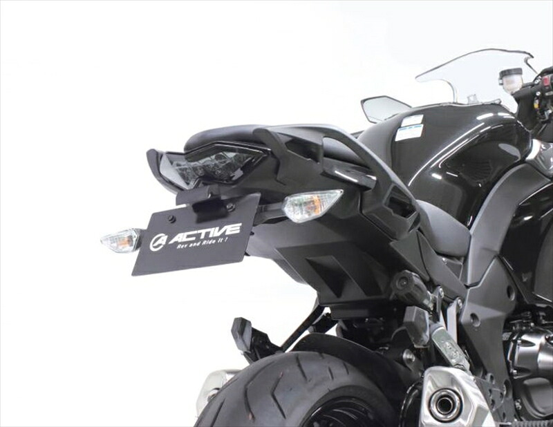 【5日前後で発送】 バイク用品 外装 フェンダーアクティブ フェンダーレスKIT LEDナンバートウツキ BLK NINJA1000 17-19(条件付き:純正パニアケース対応)ACTIVE 1157093 取寄品|バイク用品はとやグループ2号店