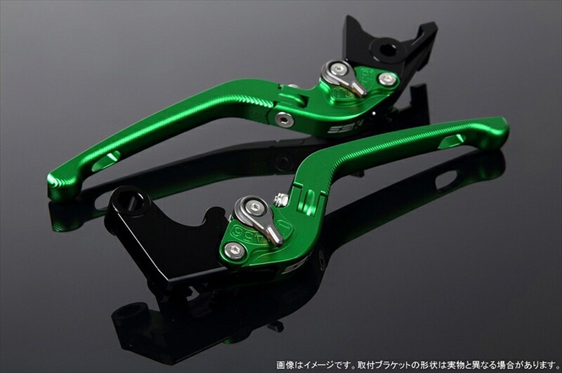 【5日前後で発送】 ハンドル エスエスケイ スピードラ アジャストレバー 3D可倒式 Mグリーン/Mチタン モンスター 696 09-13 モンスター 796 11-13 LVDM056GN-TM 4589995219940 取寄品｜バイク用品はとやグループ2号店