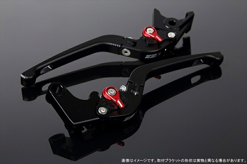 【5日前後で発送】 ハンドル エスエスケイ スピードラ アジャストレバー 3D可倒式 Mブラック/Mレッド NMAX LVDG032BK-RD 4580540683582 取寄品|バイク用品はとやグループ2号店