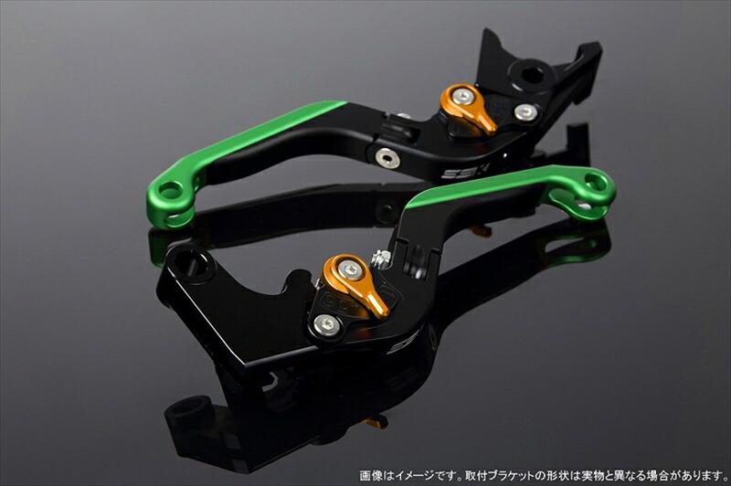 【5日前後で発送】 ハンドル エスエスケイ スピードラ アジャストレバー 可倒延長式 Mブラック/Mゴールド/MグリーンPCX JF28 JF56 PCX150 KF12/18 LVGM001BK-GDGN 4580540568599 取寄品｜バイク用品はとやグループ2号店