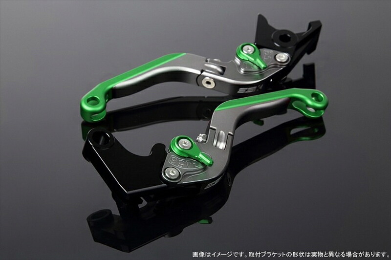 【5日前後で発送】 ハンドル エスエスケイ スピードラ アジャストレバー 可倒延長式 Mチタン/Mグリーン/Mグリーン PCX JF28 JF56 PCX150 KF12/18 LVGM001TM-GNGN 4580540569855 取寄品