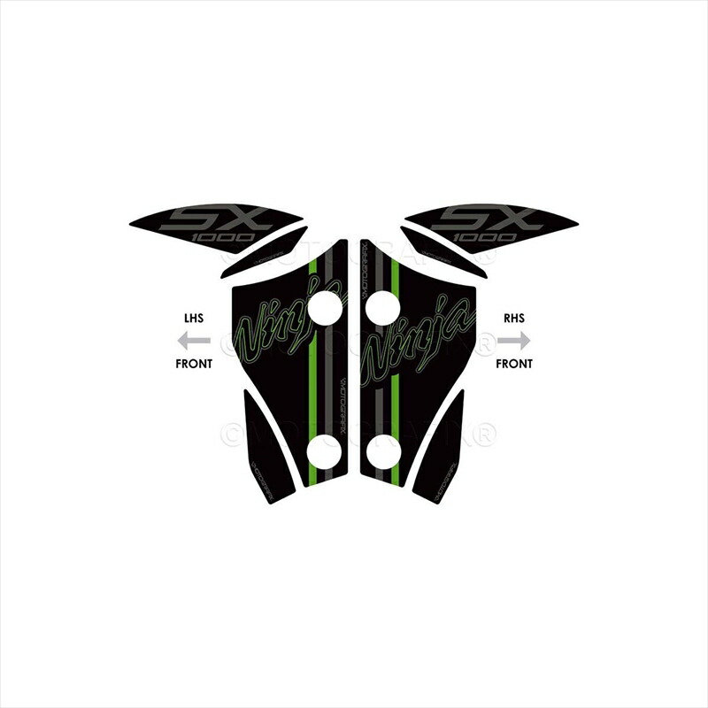 バイクパーツ アクセサリー モトグラフィックス FRONT FENDER KIT MT-KFF002KG 4580041249201 Ninja1000SX(20-22)