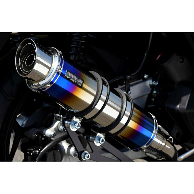 バイクパーツBEAMS MOTOR COMPANY(ビームスモーターカンパニー) R-EVO2 ヒートチタンサイレンサー G1014-54-0074582285348429PCX125 23-25 8BJ-JK05｜バイク用品はとやグループ2号店