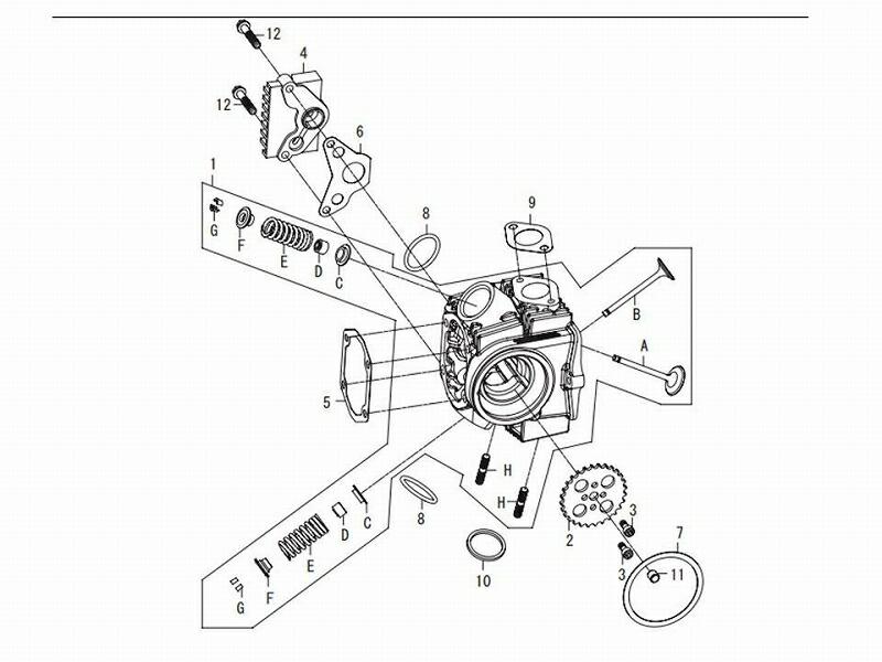 バイクパーツ SP TAKEGAWA(スペシャルパーツタケガワ) 17R-Stage E ヘッドキット 01-03-0025 4514162294413