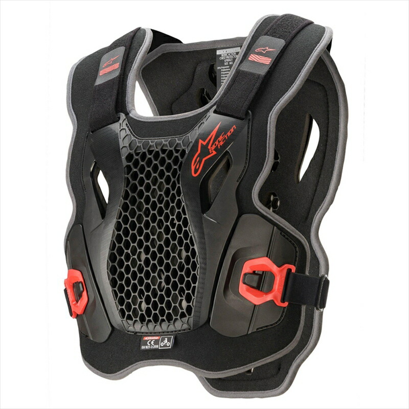 バイクパーツ alpinestars アルパインスター バイオニックアクションチェストプロテクター XL/XXL BLK/RED C0945 8059175288180