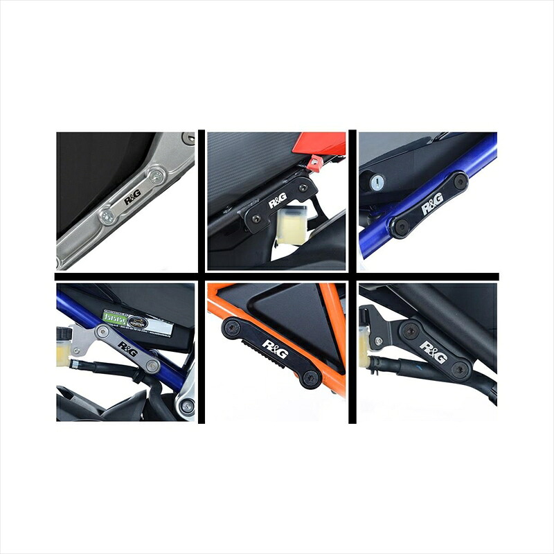 バイクパーツ 外装 アールアンドジー リアフットレストプレート BLK RG-BLP0125BK 4580779591924 Tiger1200GT(Pro/Explorer)/Tiger1200RallyPro/RallyExplorer22-
