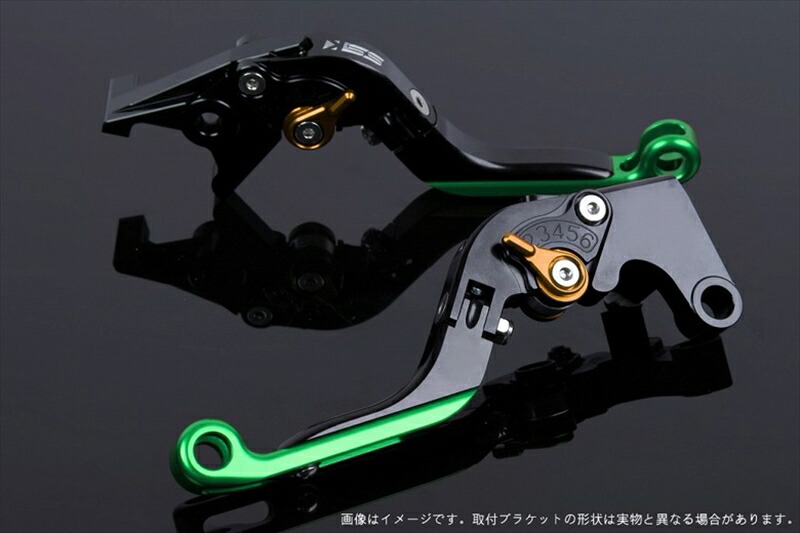 【5日前後で発送】 ハンドル エスエスケイ スピードラ アジャストレバー 可倒延長式 ブラック/ゴールド/グリーン ZX-6R 07-17 ZX-10R 06-15 KA0406024-GDGN 4589995390045 取寄品