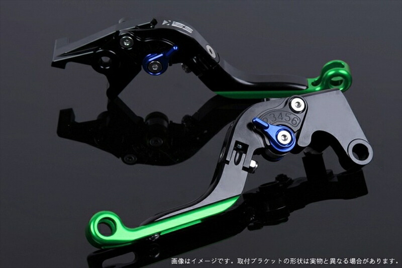 【5日前後で発送】 ハンドル エスエスケイ スピードラ アジャストレバー 可倒延長式 ブラック/ブルー/グリーン ZX-6R 07-17 ZX-10R 06-15 KA0406024-BEGN 4589995390113 取寄品｜バイク用品はとやグループ2号店