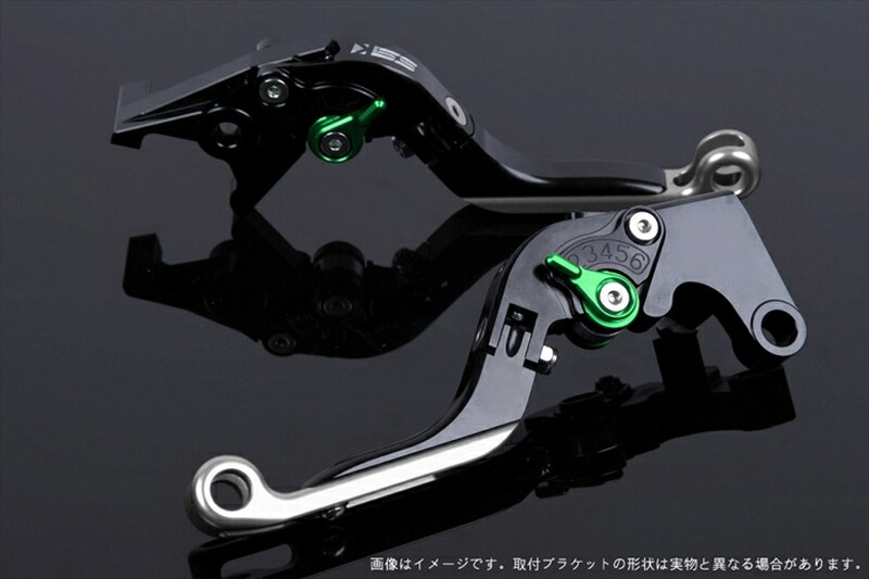 【5日前後で発送】 ハンドル エスエスケイ スピードラ アジャストレバー 可倒延長式 ブラック/グリーン/シルバー ZX-6R 07-17 ZX-10R 06-15 KA0406024-GNSR 4589995390274 取寄品