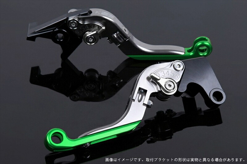 【5日前後で発送】 ハンドル エスエスケイ スピードラ アジャストレバー 可倒延長式 チタン/シルバー/グリーン ZX-6R 07-17 ZX-10R 06-15 KA0406028-SRGN 4589995390953 取寄品