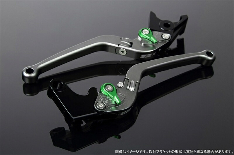 【5日前後で発送】 ハンドル エスエスケイ スピードラ アジャストレバー スタンダード可倒式 Mチタン/Mグリーン MT-01 04-09 VMAX1700 09-13 LVAM043TM-GN 4589995087402 取寄品｜バイク用品はとやグループ2号店