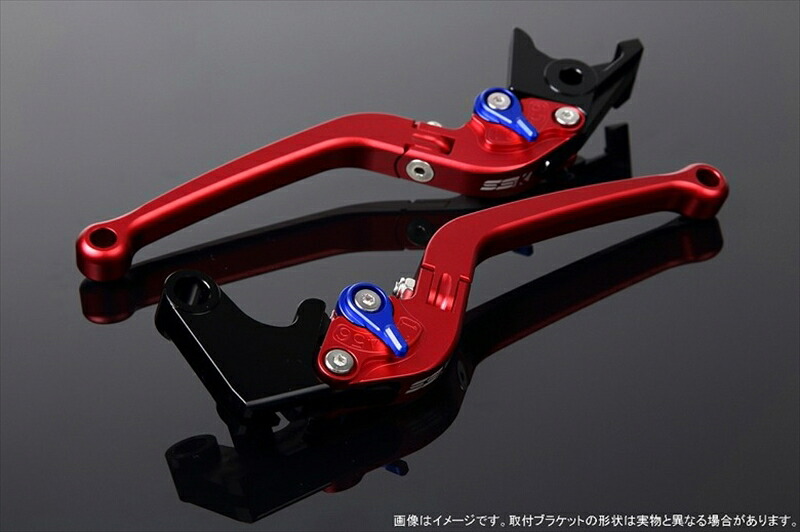 ハンドル エスエスケイ スピードラ アジャストレバー スタンダード可倒式 Mレッド/Mブルー MT-01 04-09 VMAX1700 09-13 LVAM043RD-BE 4589995087464 取寄品｜バイク用品はとやグループ2号店