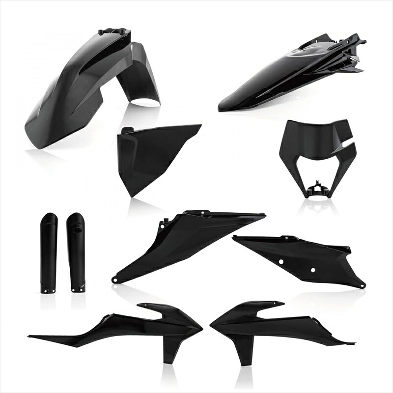 【5日前後で発送】バイクパーツ 外装 アチェルビス FULLプラスチックKIT ブラック EXC TPI150/250/300 EXC-F250/350/450/500 20-23 AC-24054BK 8052796651203 EXC TPI150/250/300 EXC-F250/350/450/500 20-23