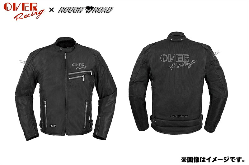 バイクパーツOVER RACING(オーバーレーシング) ライディングZIPメッシュジャケットEM LLサイズ OVERｘラフアンドロード95-99-54LL4539770126550｜バイク用品はとやグループ2号店