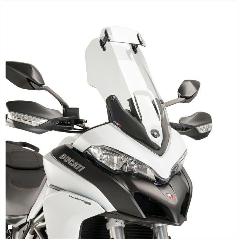 バイクパーツ 外装プーチ ツーリングスクリーン バイザー付 クリア7624W 4571415047370MULTISTRADA 1200 15-17/MULTISTRADA 1200 S 15-17|バイク用品はとやグループ2号店