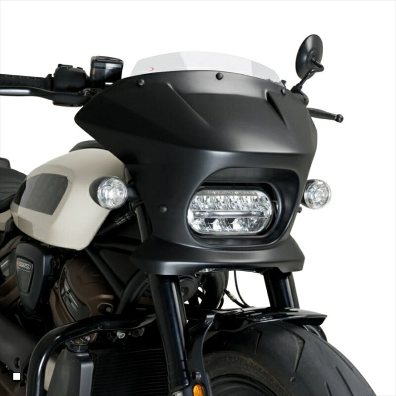 バイクパーツ 外装 プーチ セミフェアリングFURY SPORT クリア/グロスブラック 21325W 4571415048780 HARLEY-D Sportster S RH1250S 21-23