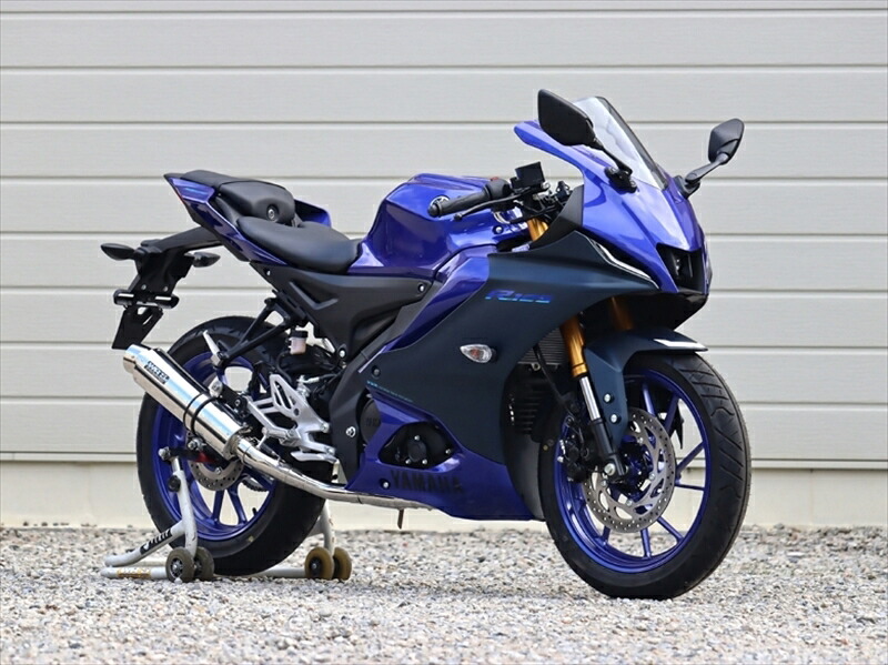 マフラー ダブルアールズ フルEX ラウンド・ステンレスサイレンサー YZF-R125/MT-125 8BJ-RE45J /YZF-R15 8BK-RG86J LA2140JM 4582734412749 取寄品
