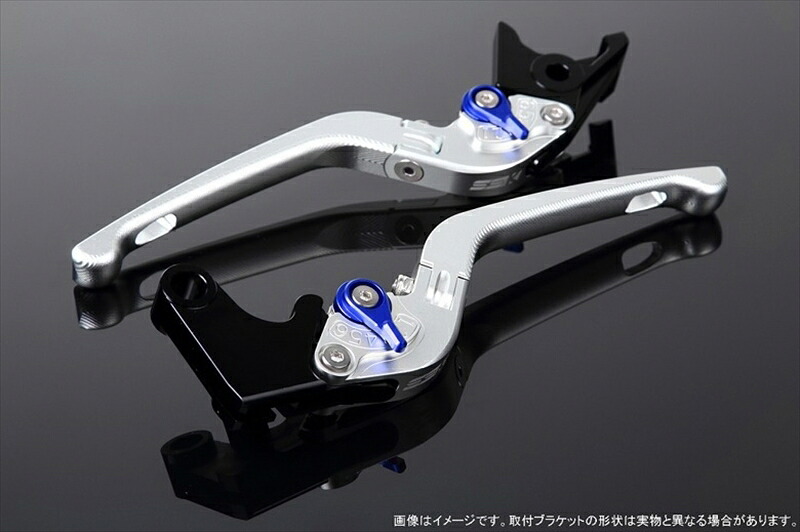 ハンドル エスエスケイ スピードラ アジャストレバー 3D可倒式 Mシルバー/Mブルー Scrambler Sixty2 LVDM060SR-BE 4589995221578 取寄品｜バイク用品はとやグループ2号店