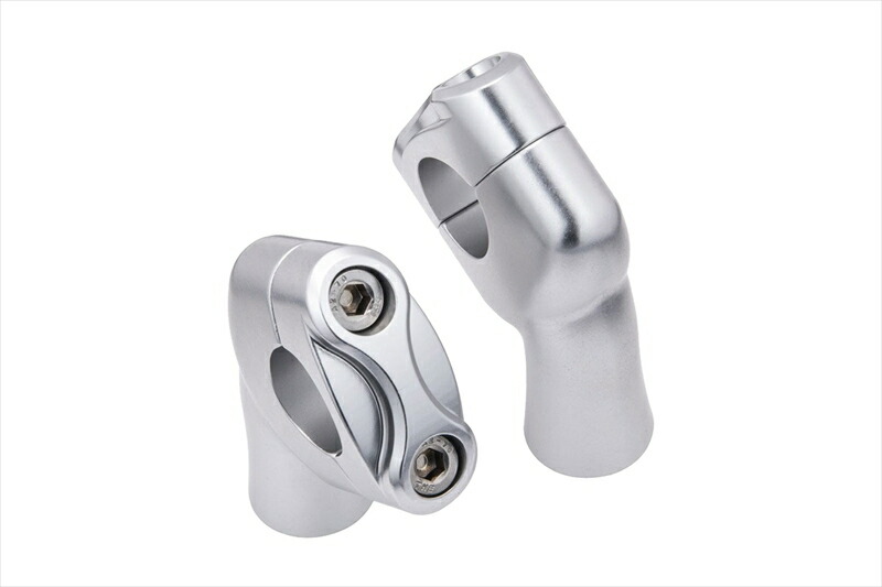 バイクパーツ MOTONE CUSTOMS(モートーン) ハンドルライザー 25.4mm シルバー MTE088+MTE070 4550255828301