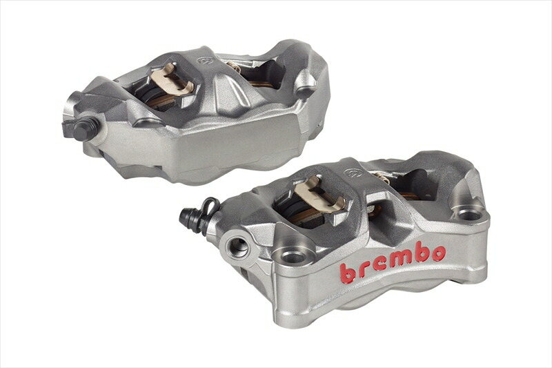バイクパーツ BREMBO(ブレンボ) STYLEMA ラジアル モノブロック 4P キャリパー チタニウムアルマイト レッドロゴ 左右セット 220.D020.10 4550255591670
