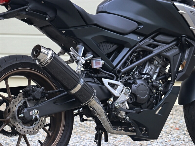バイクパーツ マフラー ダブルアールズ フルEX ラウンド・カーボンサイレンサー CB125R 21- 8BJ-JC91 SC1110JM 4582734412862
