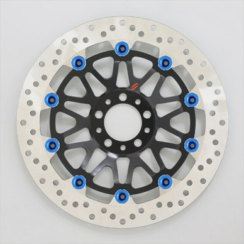 バイクパーツ サンスター ブレーキ プレミアムR ホール φ320 ピン:ブルー LM131W-BL 4570011670746