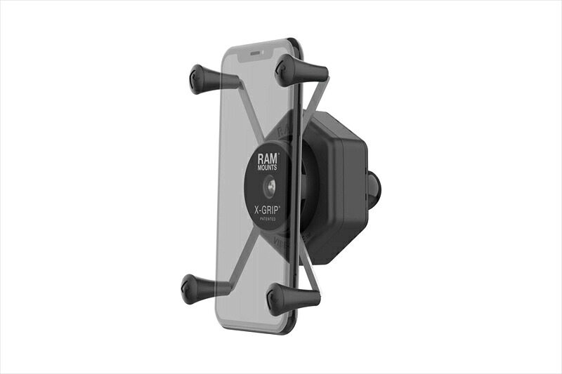 【5日前後で発送】バイクパーツRAM MOUNTS(ラムマウント) 防振Xグリップ M スマホホルダー テザー付 1インチボール Vibe-Safe RAM-HOL-UN10B-4624550255980832|バイク用品はとやグループ2号店
